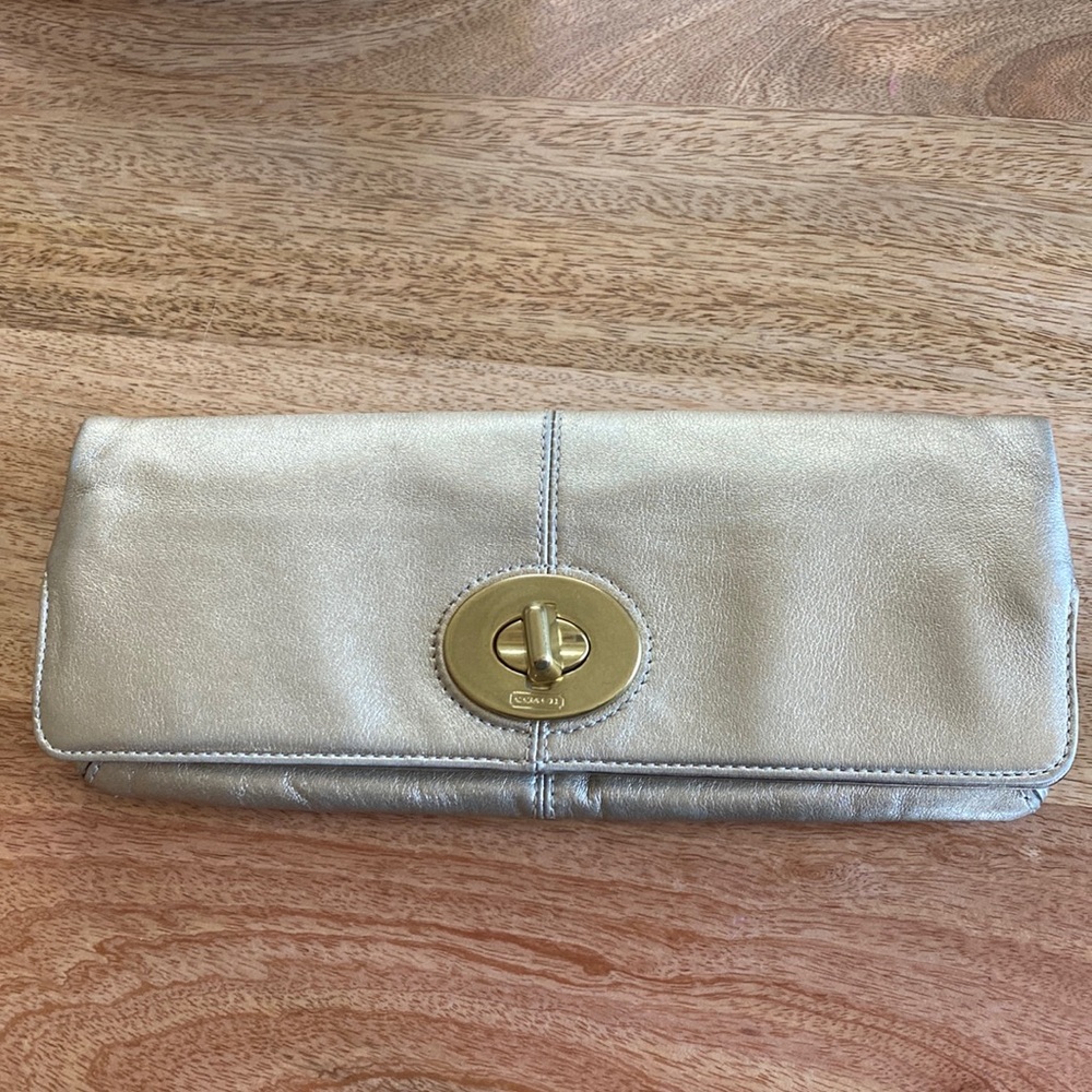 Coach Gold Clutch